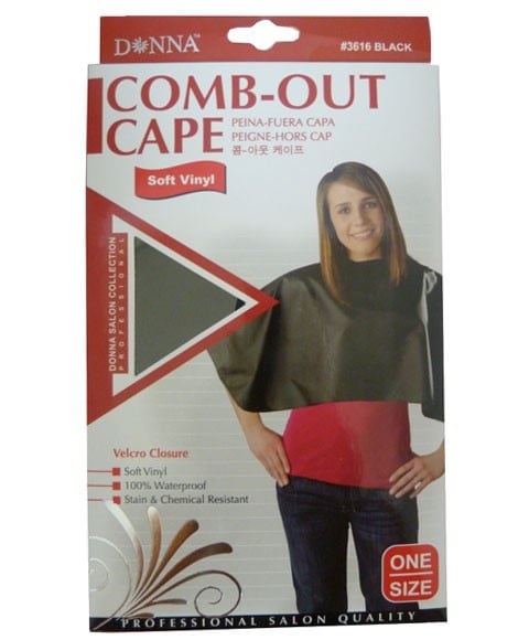 TITAN DONNA COMB OUT CAPE 3616 BLACK 