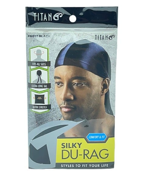 TITAN SPORT SILKY DU RAG 6012 BLACK 