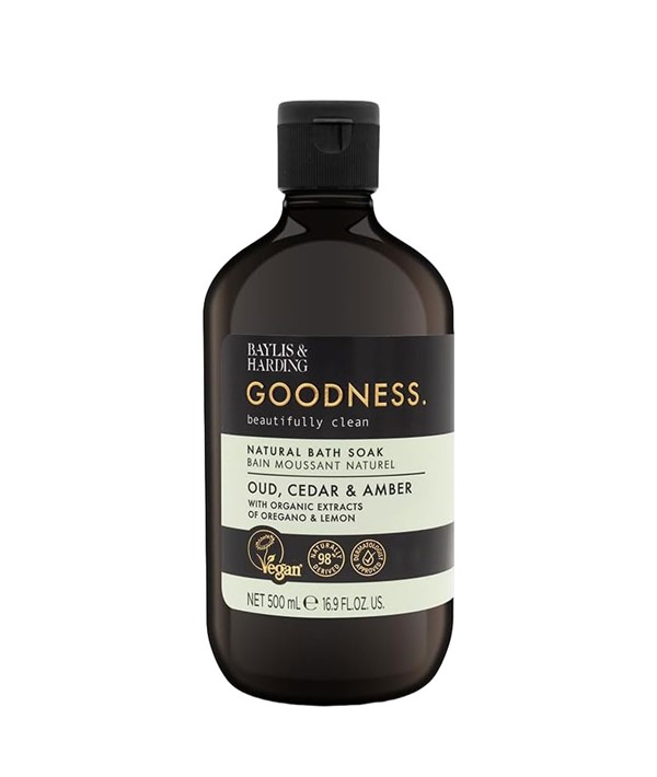 GOODNESS OUD CEDAR AND AMBER NATURAL BATH SOAK 