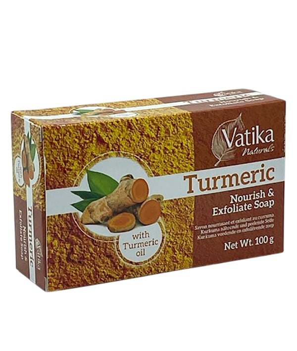 VATIKA NATURALS NOURISH AND EXFOLIATE TURMERIC SOAP 