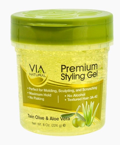 VIA NATURAL PREMIUM STYLING GEL WITH TWIN OLIVE AND ALOE V