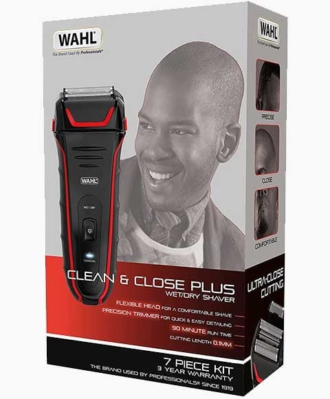 WAHL CLEAN AND CLOSE PLUS WET AND DRY SHAVER 
