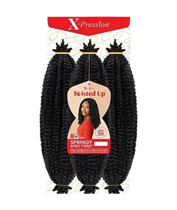 X PRESSION 3X TWISTED UP SPRINGY AFRO TWIST BRAIDS 