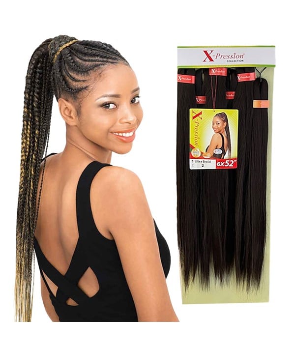 X PRESSION 6X SYNTHETIC PRE STRETCHED ULTRA BRAID 