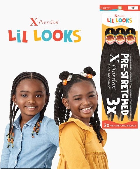 X PRESSION SYN LIL LOOKS 3X PRE STRETCHED BRAID 